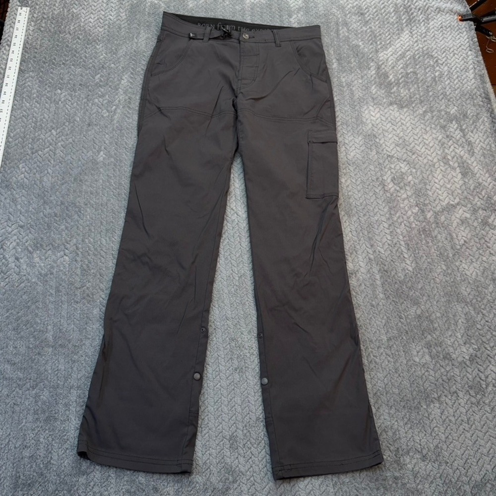 Prana Zion Hiking Pants Men Small 32L Gray Stretch Cargo Nylon M4ST32111 Outdoor